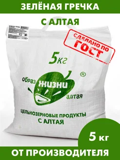Гречка зеленая алтайская для каш и проращивания, 5 кг Образ жизни Алтая 22243519 купить за 545 ₽ в интернет‑магазине Wildberries